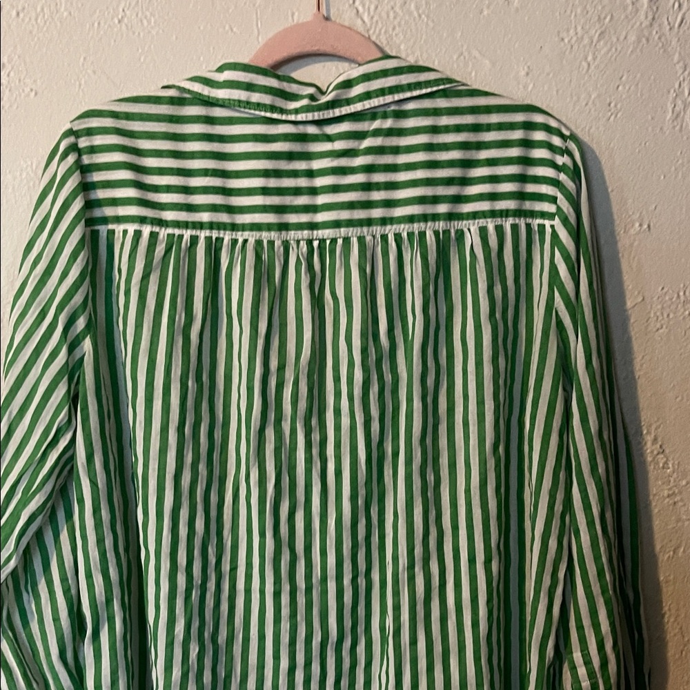 J. Crew Cotton voile tunic cover-up with side ties in stripe - Picture 7 of 10